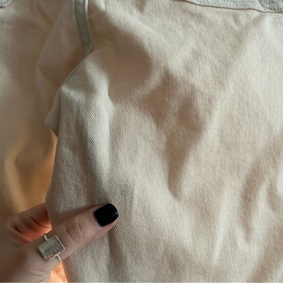 Calvin Klein Carpenter Jeans High Rise Straight Petite Pants Ecru Cream NWT 27P - Picture 7 of 8